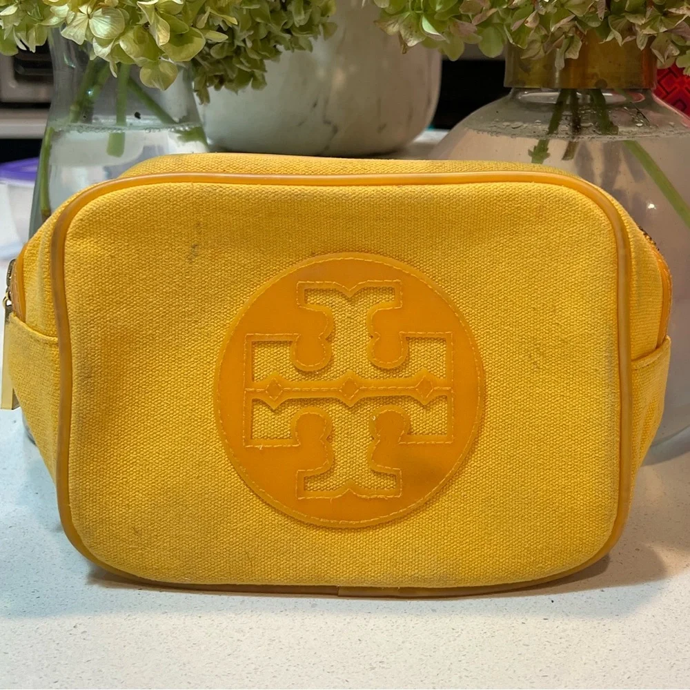 Tory Burch Yellow Cosmetic Bag